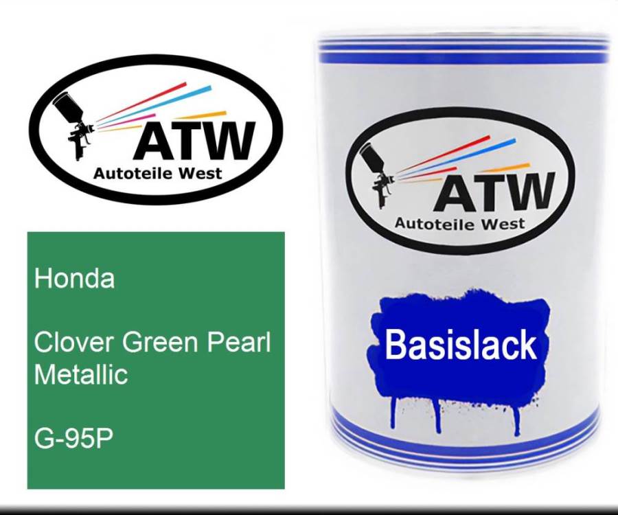 Honda, Clover Green Pearl Metallic, G-95P: 500ml Lackdose, von ATW Autoteile West.